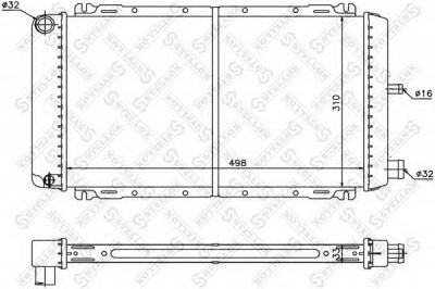 STELLOX 1025804sx -  Радиатор, охлаждение двигателя