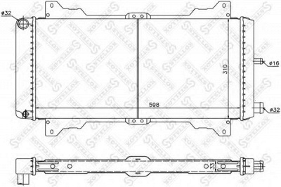 STELLOX 1025805sx -  Радиатор, охлаждение двигателя
