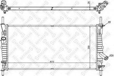 STELLOX 1025809sx -  Радиатор, охлаждение двигателя