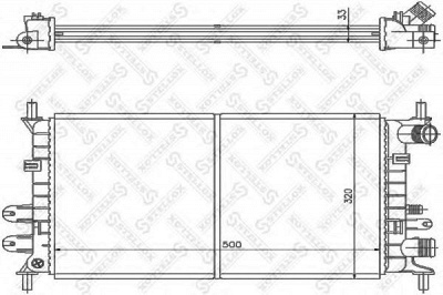 STELLOX 1025811sx -  Радиатор, охлаждение двигателя