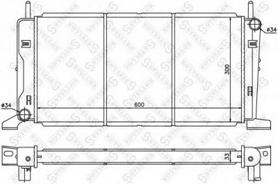 STELLOX 1025812sx -  Радиатор, охлаждение двигателя