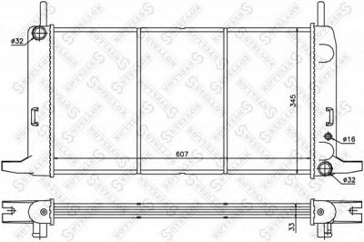 STELLOX 1025813sx -  Радиатор, охлаждение двигателя