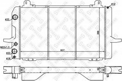 STELLOX 1025814sx -  Радиатор, охлаждение двигателя