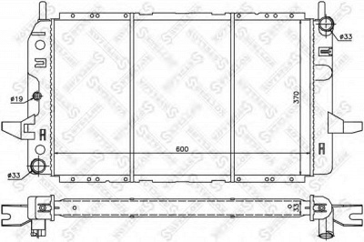 STELLOX 1025815sx -  Радиатор, охлаждение двигателя