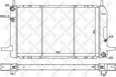 STELLOX 1025816sx -  Радиатор, охлаждение двигателя