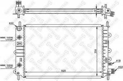 STELLOX 1025817sx -  Радиатор, охлаждение двигателя