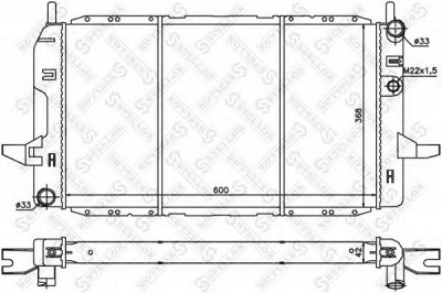 STELLOX 1025818sx -  Радиатор, охлаждение двигателя