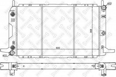 STELLOX 1025820sx -  Радиатор, охлаждение двигателя