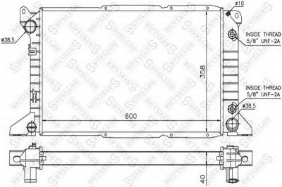 STELLOX 1025821sx -  Радиатор, охлаждение двигателя