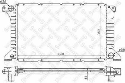 STELLOX 1025822sx -  Радиатор, охлаждение двигателя