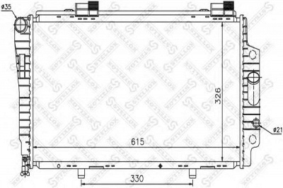 STELLOX 1025866sx -  Радиатор, охлаждение двигателя