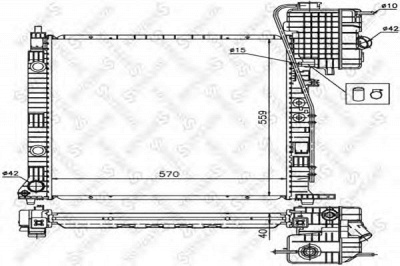STELLOX 1025872sx -  Радиатор, охлаждение двигателя