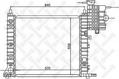 STELLOX 1025875sx -  Радиатор, охлаждение двигателя