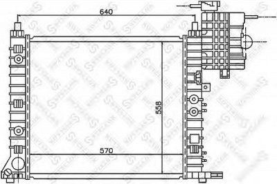 STELLOX 1025876sx -  Радиатор, охлаждение двигателя