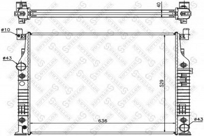 STELLOX 1025877sx -  Радиатор, охлаждение двигателя