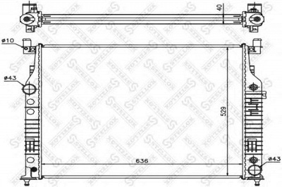 STELLOX 1025878sx -  Радиатор, охлаждение двигателя