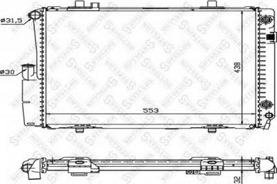 STELLOX 1025879sx -  Радиатор, охлаждение двигателя