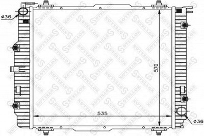STELLOX 1025881sx -  Радиатор, охлаждение двигателя