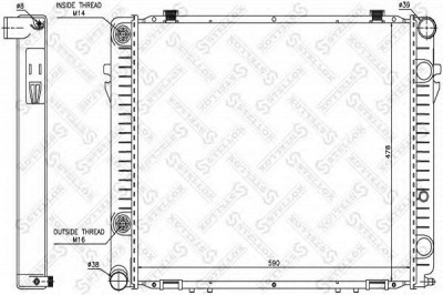 STELLOX 1025883sx -  Радиатор, охлаждение двигателя