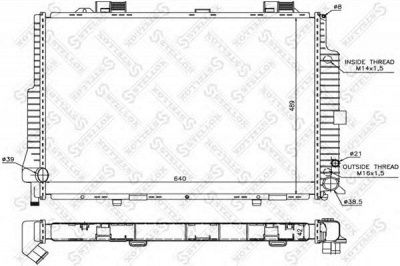 STELLOX 1025885sx -  Радиатор, охлаждение двигателя