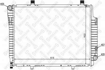STELLOX 1025886sx -  Радиатор, охлаждение двигателя