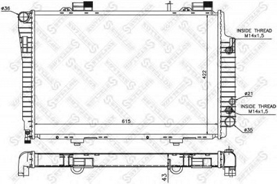 STELLOX 1025887sx -  Радиатор, охлаждение двигателя