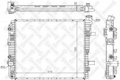 STELLOX 1025888sx -  Радиатор, охлаждение двигателя