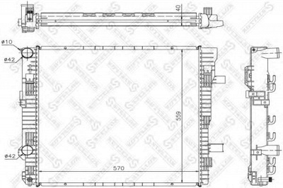 STELLOX 1025889sx -  Радиатор, охлаждение двигателя