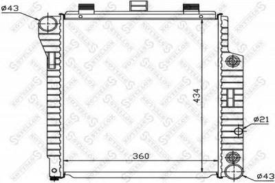 STELLOX 1025891sx -  Радиатор, охлаждение двигателя