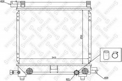 STELLOX 1025892sx -  Радиатор, охлаждение двигателя