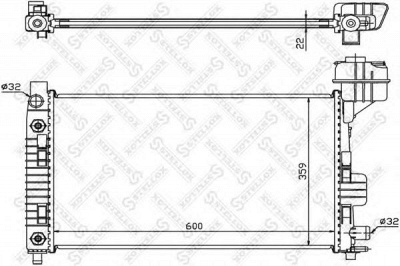 STELLOX 1025894sx -  Радиатор, охлаждение двигателя