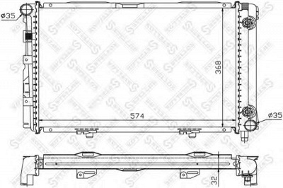 STELLOX 1025897sx -  Радиатор, охлаждение двигателя