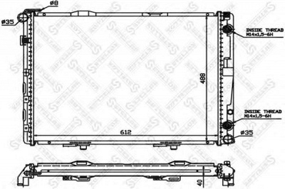 STELLOX 1025898sx -  Радиатор, охлаждение двигателя