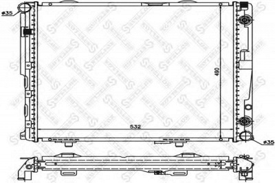 STELLOX 1025902sx -  Радиатор, охлаждение двигателя