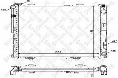 STELLOX 1025904sx -  Радиатор, охлаждение двигателя