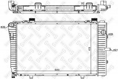 STELLOX 1025908sx -  Радиатор, охлаждение двигателя