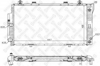 STELLOX 1025909sx -  Радиатор, охлаждение двигателя