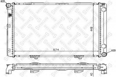 STELLOX 1025912sx -  Радиатор, охлаждение двигателя