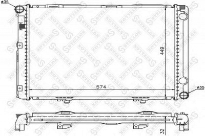 STELLOX 1025913sx -  Радиатор, охлаждение двигателя