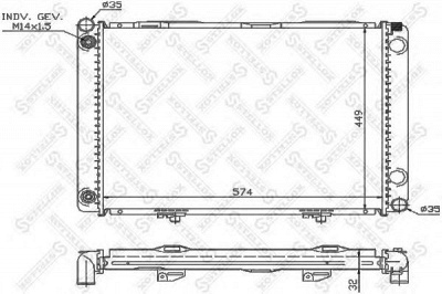 STELLOX 1025914sx -  Радиатор, охлаждение двигателя