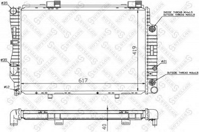 STELLOX 1025915sx -  Радиатор, охлаждение двигателя