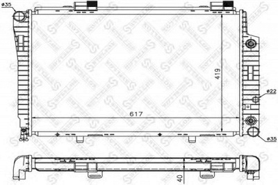 STELLOX 1025916sx -  Радиатор, охлаждение двигателя