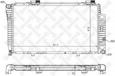 STELLOX 1025917sx -  Радиатор, охлаждение двигателя