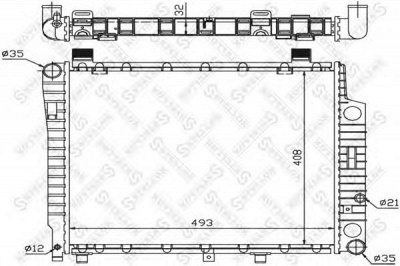 STELLOX 1025920sx -  Радиатор, охлаждение двигателя
