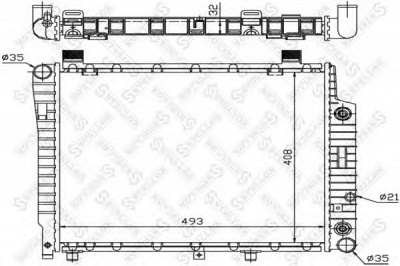 STELLOX 1025921sx -  Радиатор, охлаждение двигателя