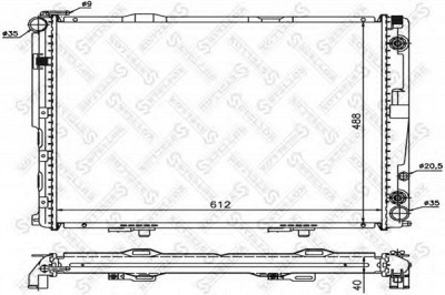 STELLOX 1025923sx -  Радиатор, охлаждение двигателя