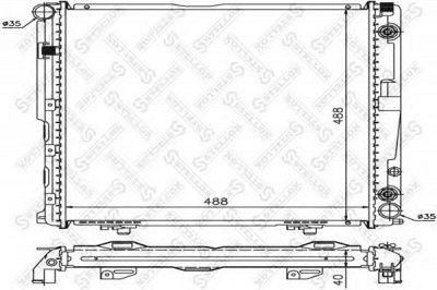 STELLOX 1025924sx -  Радиатор, охлаждение двигателя