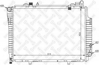 STELLOX 1025926sx -  Радиатор, охлаждение двигателя