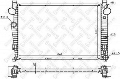 STELLOX 1025928sx -  Радиатор, охлаждение двигателя