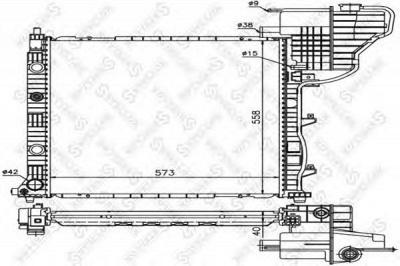 STELLOX 1025931sx -  Радиатор, охлаждение двигателя